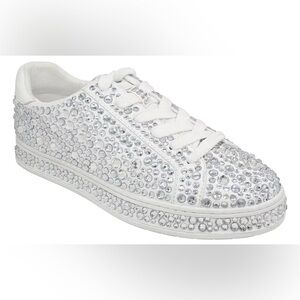 INC International Concepts Razzle Dazzle Round Toe Bling Sneakers Women's Sz 10M